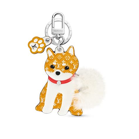 lv shiba key holder charm